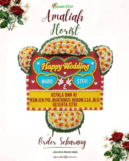 Papan Bunga Pernikahan Toko